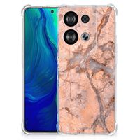 OPPO Reno8 Anti-Shock Hoesje Marmer Oranje