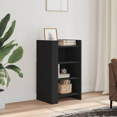 Dressoir 45x35x75 cm bewerkt hout zwart