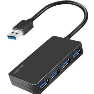 LogiLink UA0396 interface hub USB 3.2 Gen 1 (3.1 Gen 1) Type-A 5000 Mbit/s Zwart