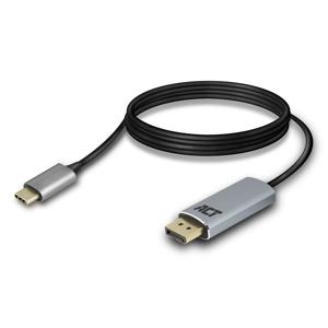 ACT AC7035 kabeladapter/verloopstukje USB-C DisplayPort Grijs
