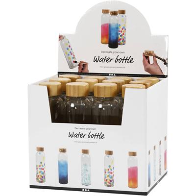 Creativ Company Waterfles, h: 22 cm, d 6,7 cm, 500 ml, 12 stuk/ 1 doos