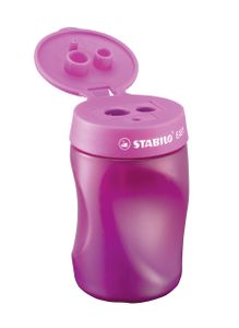 STABILO EASYsharpener, ergonomische 3 in 1 puntenslijper, linkshandig, roze, per stuk