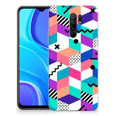 Xiaomi Redmi 9 | TPU Hoesje | Blokken Kleurrijk