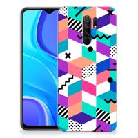Xiaomi Redmi 9 | TPU Hoesje | Blokken Kleurrijk