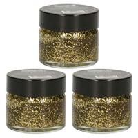 Superstar Glittergel - 3x - lichaam en gezicht - goud - 15 ml