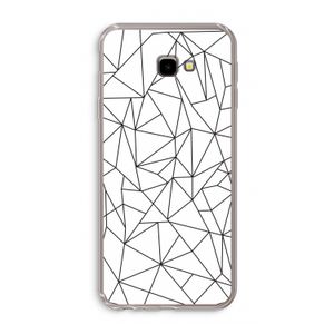 Geometrische lijnen zwart: Samsung Galaxy J4 Plus Transparant Hoesje
