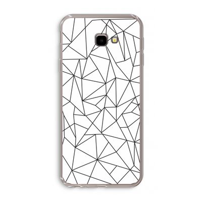 Geometrische lijnen zwart: Samsung Galaxy J4 Plus Transparant Hoesje