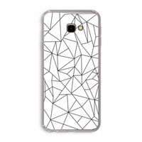 Geometrische lijnen zwart: Samsung Galaxy J4 Plus Transparant Hoesje