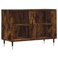 The Living Store TV-meubel - TV-kast - 69.5 x 30 x 50 cm - Gerookt eiken