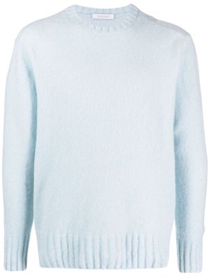 Cruciani pull en maille fine à col rond - Bleu