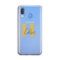 Amber Script: Samsung Galaxy A40 Transparant Hoesje