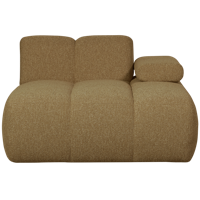 Woood Mojo chaise longue bank arm rechts bouclé Geel/Bruin Melange