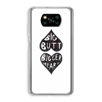 Big butt bigger heart: Xiaomi Poco X3 Pro Transparant Hoesje