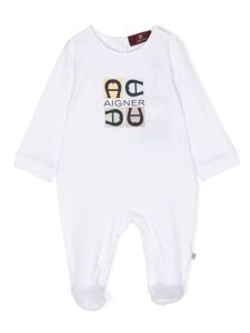 Aigner Kids body stretch à logo imprimé - Blanc