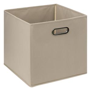 Opbergmand/kastmandje - Taupe - 31 x 31 x 31 cm - 29 liter - Vakkenkast manden - Stof