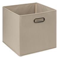 Opbergmand/kastmandje - Taupe - 31 x 31 x 31 cm - 29 liter - Vakkenkast manden - Stof