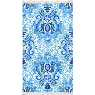 Happiness strandlaken Yogi - blauw - 100x180 cm