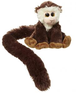 Nature Planet Pluche capucijner aapje knuffel - bruin - 16 cm - Apen speelgoed knuffeldieren