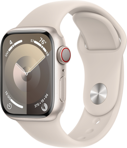 Apple Watch Series 9 41 mm Digitaal 352 x 430 Pixels Touchscreen 4G Beige Wifi GPS