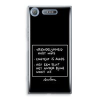 Mijn Motto's: Sony Xperia XZ1 Transparant Hoesje