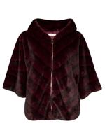 Coat Faux Fur Bordeaux