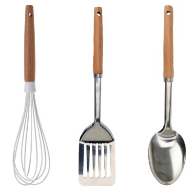 Excellent Houseware 3-delige keukengerei set - Garde/opscheplepel/spatel
