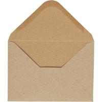 Creativ Company Enveloppen, afmeting envelop 11,5x16 cm, 110 gr, naturel, 10 stuk/ 1 doos