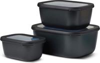 Multikom Cirqula rechthoekig 3-delige set (750 1500 3000) Nordic black - Mepal Multikom Cirqula rechthoekig 3-delige set (750 1500 3000) Nordic black - Mepal