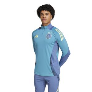 adidas Ajax Trainingstrui 1/4-Zip 2024-2025 Lichtblauw Blauw Geel