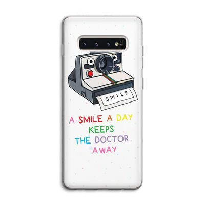 Smile: Samsung Galaxy S10 4G Transparant Hoesje