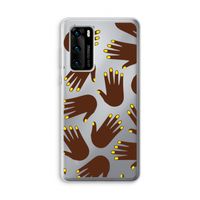 Hands dark: Huawei P40 Transparant Hoesje