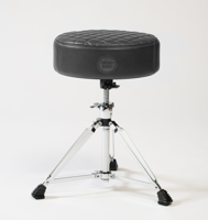 DRUMnBASE Full Grain Leather Drum Throne, Grey