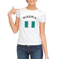 T-shirt met vlag Nigeria print voor dames - thumbnail