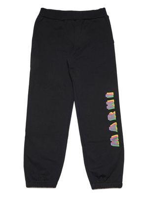 Marni Kids pantalon de jogging à logo imprimé - Noir