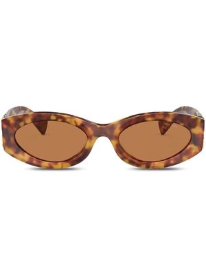 Miu Miu Eyewear lunettes de soleil à monture papillon - Marron