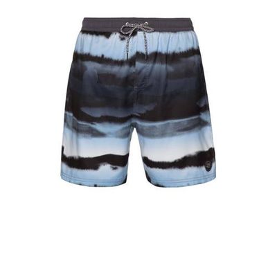 Protest tie-dye zwemshort Troy donkergrijs/lichtblauw Protest tie-dye zwemshort Troy donkergrijs/lichtblauw