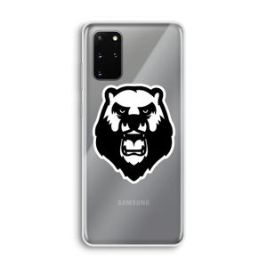 Angry Bear (white): Samsung Galaxy S20 Plus Transparant Hoesje