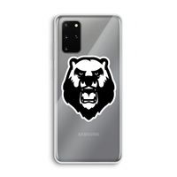 Angry Bear (white): Samsung Galaxy S20 Plus Transparant Hoesje