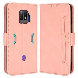 Cardholder Series ZTE nubia Red Magic 7S Pro Portemonnee Hoesje - Roze