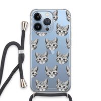 Kitten: iPhone 13 Pro Transparant Hoesje met koord