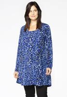 Yoek Tunic wide bottom BLUE LEO | Blauw | Maat 38/40
