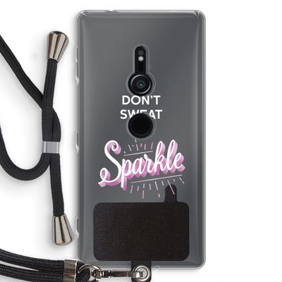 Sparkle quote: Sony Xperia XZ2 Transparant Hoesje met koord