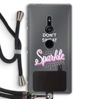 Sparkle quote: Sony Xperia XZ2 Transparant Hoesje met koord