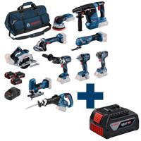 Bosch Professional Accu Combiset 10-delig 18V 5.0Ah in Tas - 0615A5004G Bosch Professional Accu Combiset 10-delig 18V 5.0Ah in Tas - 0615A5004G