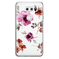 Geschilderde bloemen: LG V30 Transparant Hoesje