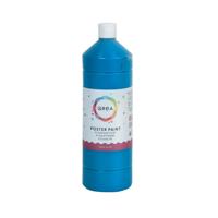 Plakkaatverf qrea blauw 1000ml | 6 stuks