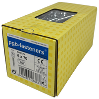 pgb-Europe PGB-FASTENERS | Spaanplaatschroef VZK-Z Ø 6,0x70 Zn | 200 st - PGWVZV001006000702