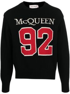 Alexander McQueen pull en maille intarsia - Noir