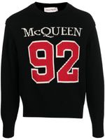 Alexander McQueen pull en maille intarsia - Noir - thumbnail