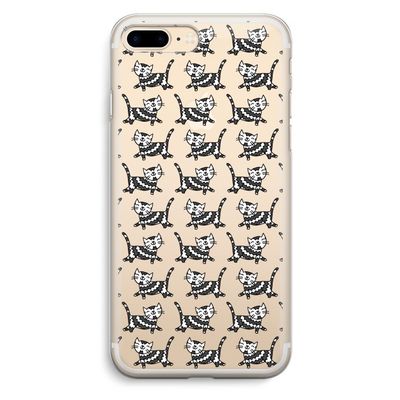 Zwarte poes: iPhone 7 Plus Transparant Hoesje